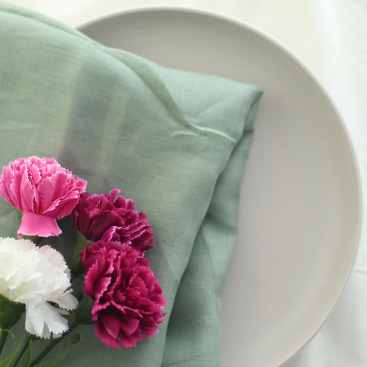 Pure Linen Fabric | Eucalyptus x 50cm