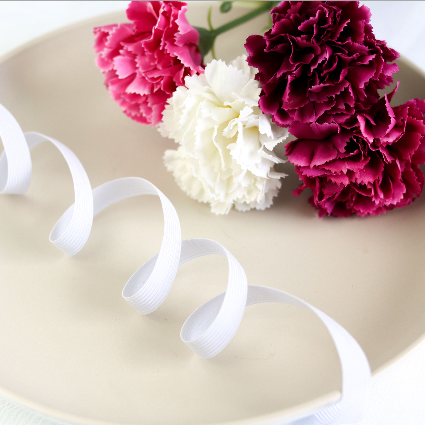 Braided Elastic | White
