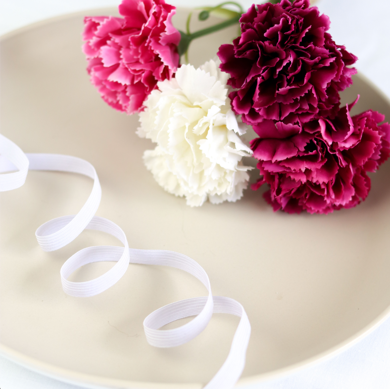 Braided Elastic | White