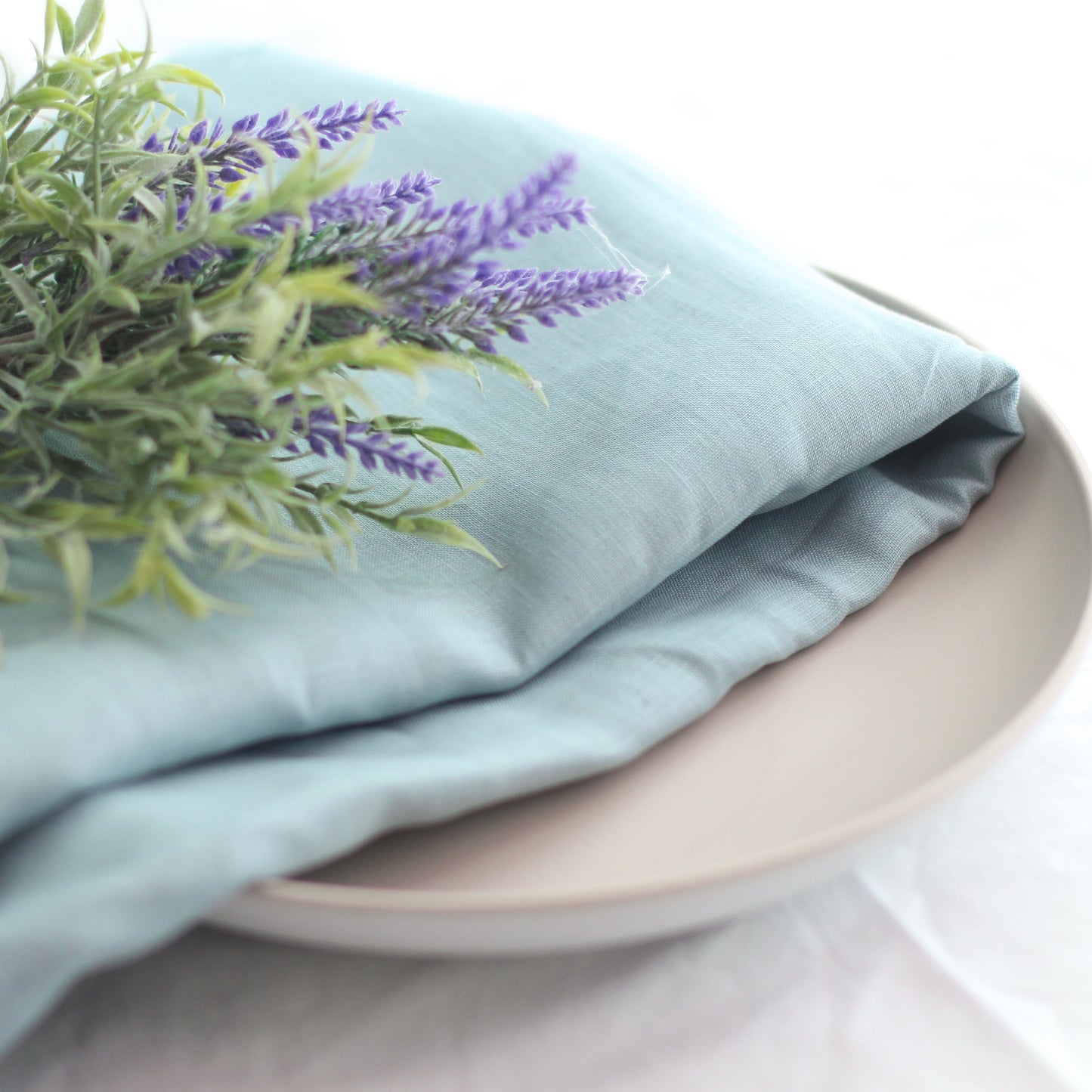 Pure Linen Fabric | Sky Blue x 50cm